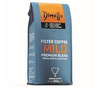 Dimello Mild - Flavoured Filter Ground Coffee (250g) - Mellow taste & smooth body - Velvety taste, delicate aroma and smooth satisfying body - Premium Blend, medium roast