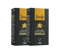 Dimello Vanilla Flavoured Filter Coffee, Ground Coffee 500g (250g x 2) - Luxurious Filter Blend with Central & South American Beans, Ideal for Cafetiere & Filter Brewing