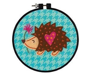 Dimennsions Learn-a-Craft: Little Hedgehog, Aida, Multi-Colour, 10.9 x 10.1 x 1 cm