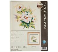 Dimensions Hibiscus Floral Crewel Embroidery Stitch Kit