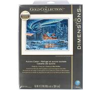 Dimensions 35212 "Aurora Cabin" Counted Cross Stitch Kit, Multi-Colour