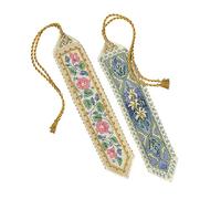 Dimensions Gold Collection - Counted Cross Stitch Kit - Elegant Bookmarks - 06783 - Arts and Crafts for Adults - Set of 2-14 Count Aida - 9 inch