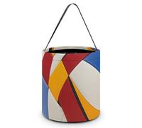 [Dimensions: 7.9W X 8.3L X 7.1Handle Inches]Halloween Tote Abstract Elements of Physical Activity Printed Candy Bags - Reusable for Parties & Gifts