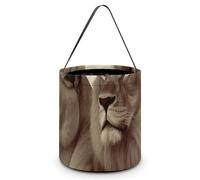 [Dimensions: 7.9W X 8.3L X 7.1Handle Inches]Halloween Tote African Lion And Lioness Printed Candy Bags - Reusable for Parties & Gifts