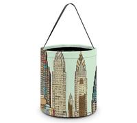 [Dimensions: 7.9W X 8.3L X 7.1Handle Inches]Halloween Tote Austin Texas Printed Candy Bags - Reusable for Parties & Gifts