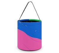 [Dimensions: 7.9W X 8.3L X 7.1Handle Inches]Halloween Tote Bright, Blue And Green Printed Candy Bags - Reusable for Parties & Gifts