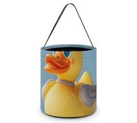 [Dimensions: 7.9W X 8.3L X 7.1Handle Inches]Halloween Tote Cute Diorama Duck Printed Candy Bags - Reusable for Parties & Gifts