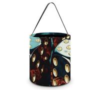 [Dimensions: 7.9W X 8.3L X 7.1Handle Inches]Halloween Tote Dice Graphics Printed Candy Bags - Reusable for Parties & Gifts