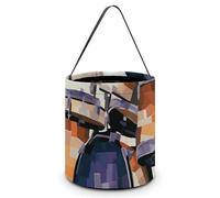 [Dimensions: 7.9W X 8.3L X 7.1Handle Inches]Halloween Tote Jazz Drum Printed Candy Bags - Reusable for Parties & Gifts