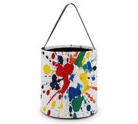 [Dimensions: 7.9W X 8.3L X 7.1Handle Inches]Halloween Tote Paint Drops Splattered on A White Background Printed Candy Bags - Reusable for Parties & Gifts