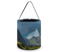 [Dimensions: 7.9W X 8.3L X 7.1Handle Inches]Halloween Tote Switzerland Alps Printed Candy Bags - Reusable for Parties & Gifts