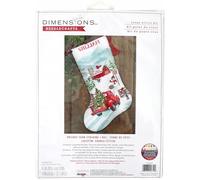Dimensions 70-09619 Holiday Farm Stocking Counted Cross Stitch Kit, 16" Long, Multicolor, 6 Pieces