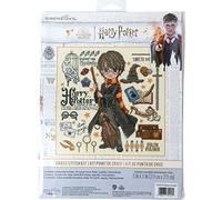 Dimensions 70-35416 Magical Design Harry Potter Counted Cross Stitch Kit for Beginners, 11" x 11", 14 Cnt. Ivory Aida, 4pcs