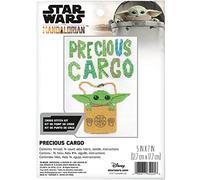 Dimensions 70-65225 Precious Cargo Star Wars The Mandalorian Counted Cross Stitch Kit for Beginners, 5" x 7", 14 Cnt. White Aida, 4pcs