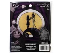 Dimensions 72-76927 Disney Tim Burton's The Nightmare Before Christmas Silhouette Mini Beginner's Embroidery Kit, 3" Diameter, Multicolor, 5 Pieces