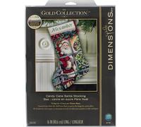 DIMENSIONS 8778 Candy Cane Santa, Multi-Colour, 16" Long