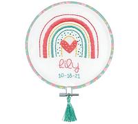 Dimensions Baby Birth Record Embroidery Kit with Pattern and Die-Cut Felt, Multicolor, Finished Project 6" Diameter