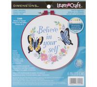 Dimensions, Canvas, Believe In Yourself-Stitched In Thread, c1