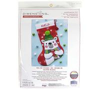 Dimensions Chill Out Personalizable Needlepoint Christmas Stocking Kit, 16" Long, Multicolor 7 Piece