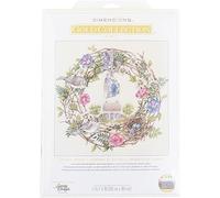 Dimensions Cottage Wreath Counted Cross Stitch Kit, Multicolor 5 Piece