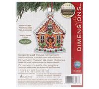 Dimensions Counted Cross Stitch Gingerbread House Christmas Ornament Kit 3.5'' W x 4.5'' H