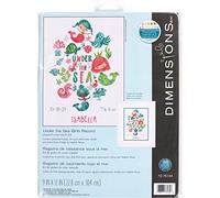 Dimensions Counted Cross Stitch Kit 12"X9"-Under The Sea Birth Record (14 Count)