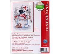 Dimensions Counted Cross Stitch Kit 5"X7"-Joyful Snowman (14 Count)