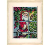 Dimensions Counted Cross Stitch Kit Candy Cane Santa