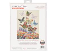 Dimensions Counted Cross Stitch Kit Floral Butterfly 25.4 cm x 33 cm