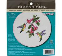 Dimensions - Counted Cross Stitch Kit - Hummingbird Duo - 72407 - Arts and Crafts for Adults - 14 Count Aida - 6 inch