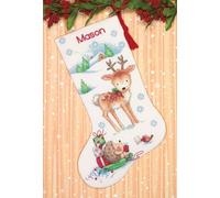 Dimensions Counted Cross Stitch Kit Reindeer and Hedgehog Stocking