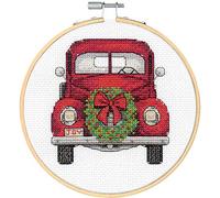 Dimensions Counted Cross Stitch Kit W/Hoop 6"-Truck (14 Count)