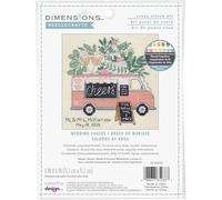 Dimensions Counted Cross Stitch Kit Wedding Cheers 15.2xm x 15.2cm