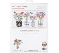 Dimensions Counted Cross Stitch Kit Wildflower VASES 40.6cm x 20.3cm