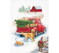 Dimensions Counted Cross Stitch Kit Winter Ride 25.4 x 35.5 cm