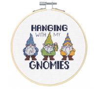 Dimensions Counted Cross Stitch Kit with Hoop Gnomies