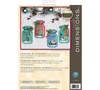Dimensions Counted X Stitch -Christmas Jar Ornaments