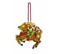 Dimensions Counted X Stitch-Reindeer, White