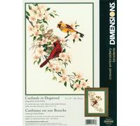 Dimensions D01516 | Cardinals In Dogwood Picture Crewel Embroidery Kit 28 x 38cm