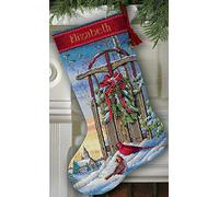 Dimensions D08819 Christmas Sled Christmas Stocking Counted Cross Stitch Kit