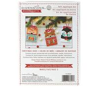 Dimensions DIY Christmas Ornaments and Gift Card Holders Felt Applique Kit, Sizes Vary, Multicolor 4 Piece