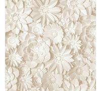 Fine Decor Dimensions Floral 3D Effect Design Decorative Wallcovering for Feature Walls, Living Rooms, Nursery, Kids Bedrooms Wallpaper Natural Tones (FD43604)