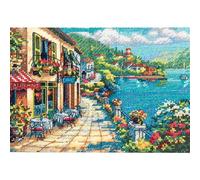 Dimensions Gold Collection Petite Overlook Cafe Counted Cross Stitch Kit - 7"x5"