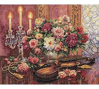 Dimensions Gold Collection Romantic Floral Counted Cross Stitch Kit-16"X13" 14 Count