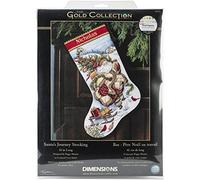 DIMENSIONS Gold Collection Santa's Journey Stocking Counted Cross Stitc-16 Long 18 Count
