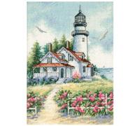 Dimensions Gold Petite Scenic Lighthouse Counted Cross Stitch Kit-5"X7" 18 Count