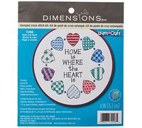 Dimensions "Home and Heart" Stamped Cross Stitch Kit, Multi-Colour