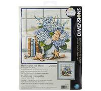 Dimensions "Hydrangeas and Shells Counted Cross Stitch Kit, Multi-Colour