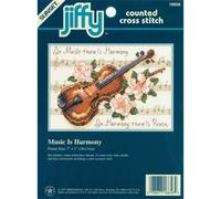 Dimensions/Jiffy Mini Counted Cross Stitch Kit 7x5 in - Music Is Harmony (14 Count) - 16656
