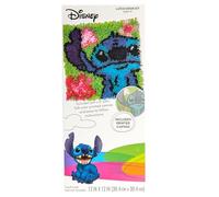 Dimensions - Latch Hook Kit - Disney Stitch - 72-75542 - Arts and Crafts for Adults and Kids - 12 x 12 inch